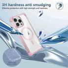 For iPhone 13 Transparent MagSafe Magnetic Phone Case(Pink) - 3
