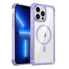 For iPhone 13 Pro Transparent MagSafe Magnetic Phone Case(Purple) - 1