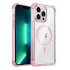 For iPhone 13 Pro Max Transparent MagSafe Magnetic Phone Case(Pink) - 1