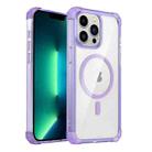 For iPhone 13 Pro Max Transparent MagSafe Magnetic Phone Case(Purple) - 1