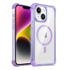 For iPhone 14 Transparent MagSafe Magnetic Phone Case(Purple) - 1