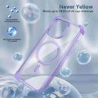 For iPhone 14 Plus Transparent MagSafe Magnetic Phone Case(Purple) - 2