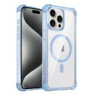 For iPhone 15 Pro Transparent MagSafe Magnetic Phone Case(Blue) - 1