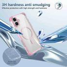 For iPhone 16 Plus Transparent MagSafe Magnetic Phone Case(Pink) - 3