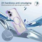 For iPhone 16 Plus Transparent MagSafe Magnetic Phone Case(Purple) - 3