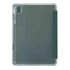 For Huawei MatePad 11.5S Clear Acrylic 3-Fold Leather Tablet Case(Dark Green) - 3