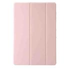 For Huawei MatePad 11.5S Clear Acrylic 3-Fold Leather Tablet Case(Pink) - 2