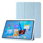 For Huawei MatePad 11.5S Clear Acrylic 3-Fold Leather Tablet Case(Ice Blue) - 1