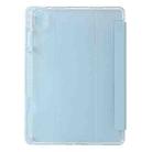 For Huawei MatePad 11.5S Clear Acrylic 3-Fold Leather Tablet Case(Ice Blue) - 3