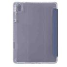 For Huawei MatePad 11.5S Clear Acrylic 3-Fold Leather Tablet Case(Lavender Purple) - 3