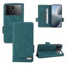 For Xiaomi Poco F6 Pro Magnetic Clasp Leather Phone Case(Green) - 1