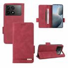 For Xiaomi Poco F6 Pro Magnetic Clasp Leather Phone Case(Red) - 1