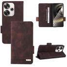 For Xiaomi Poco F6 Magnetic Clasp Leather Phone Case(Brown) - 1