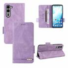 For Fujitsu Arrows F-51E We2 Plus Magnetic Clasp Leather Phone Case(Purple) - 1