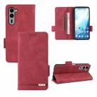 For Fujitsu Arrows F-51E We2 Plus Magnetic Clasp Leather Phone Case(Red) - 1