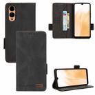 For Fujitsu Arrows F-52E We2 Plus Magnetic Clasp Leather Phone Case(Black) - 1