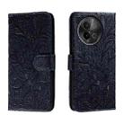 For vivo S18E Lace Flower Embossing Flip Leather Phone Case(Dark Blue) - 1