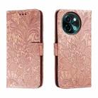 For vivo Y38 Lace Flower Embossing Flip Leather Phone Case(Rose Gold) - 1