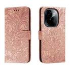 For vivo Y200 5G Lace Flower Embossing Flip Leather Phone Case(Rose Gold) - 1