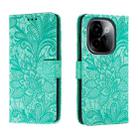 For vivo Y200 5G Lace Flower Embossing Flip Leather Phone Case(Green) - 1