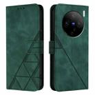 For vivo X100 Pro Crossbody 3D Embossed Flip Leather Phone Case(Green) - 2