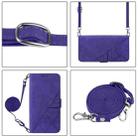 For vivo X100 Pro Crossbody 3D Embossed Flip Leather Phone Case(Purple) - 3