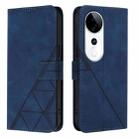 For vivo S19 Pro Crossbody 3D Embossed Flip Leather Phone Case(Blue) - 2