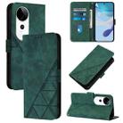 For vivo S19 Pro Crossbody 3D Embossed Flip Leather Phone Case(Green) - 1