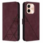 For vivo Y28 4G Crossbody 3D Embossed Flip Leather Phone Case(Wine Red) - 2