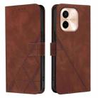 For vivo Y28 4G Crossbody 3D Embossed Flip Leather Phone Case(Brown) - 2