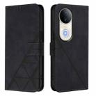 For vivo S20 Crossbody 3D Embossed Flip Leather Phone Case(Black) - 2