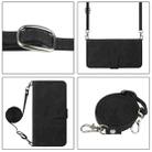 For vivo S20 Crossbody 3D Embossed Flip Leather Phone Case(Black) - 3
