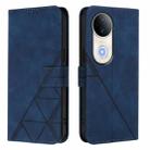 For vivo S20 Crossbody 3D Embossed Flip Leather Phone Case(Blue) - 2