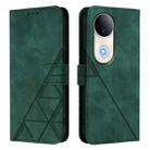 For vivo S20 Crossbody 3D Embossed Flip Leather Phone Case(Green) - 2