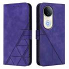 For vivo S20 Crossbody 3D Embossed Flip Leather Phone Case(Purple) - 2