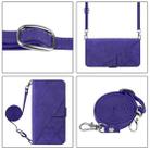For vivo S20 Crossbody 3D Embossed Flip Leather Phone Case(Purple) - 3