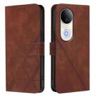 For vivo S20 Crossbody 3D Embossed Flip Leather Phone Case(Brown) - 2