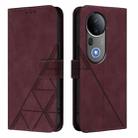 For vivo S20 Pro Crossbody 3D Embossed Flip Leather Phone Case(Wine Red) - 2