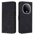 For vivo Y300 Crossbody 3D Embossed Flip Leather Phone Case(Black) - 2