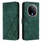 For vivo Y300 Crossbody 3D Embossed Flip Leather Phone Case(Green) - 2