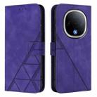For vivo Y300 Crossbody 3D Embossed Flip Leather Phone Case(Purple) - 2