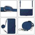For vivo Y29 4G Global Crossbody 3D Embossed Flip Leather Phone Case(Blue) - 3