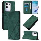 For vivo Y29 4G Global Crossbody 3D Embossed Flip Leather Phone Case(Green) - 1