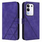 For vivo Y29 4G Global Crossbody 3D Embossed Flip Leather Phone Case(Purple) - 2