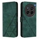 For vivo X200s Crossbody 3D Embossed Flip Leather Phone Case(Green) - 2