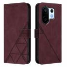 For vivo S30 Pro mini Crossbody 3D Embossed Flip Leather Phone Case(Wine Red) - 2