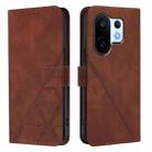 For vivo S30 Pro mini Crossbody 3D Embossed Flip Leather Phone Case(Brown) - 2