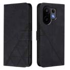 For vivo S30 Crossbody 3D Embossed Flip Leather Phone Case(Black) - 2