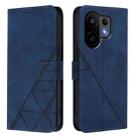 For vivo S30 Crossbody 3D Embossed Flip Leather Phone Case(Blue) - 2