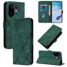 For vivo S30 Crossbody 3D Embossed Flip Leather Phone Case(Green) - 1